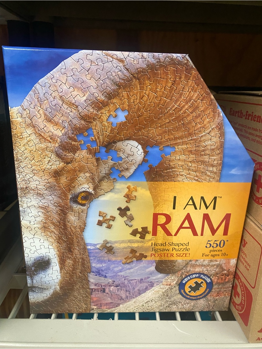 Jigsaw I AM RAM Puzzle - Brown, Blue, Yellow